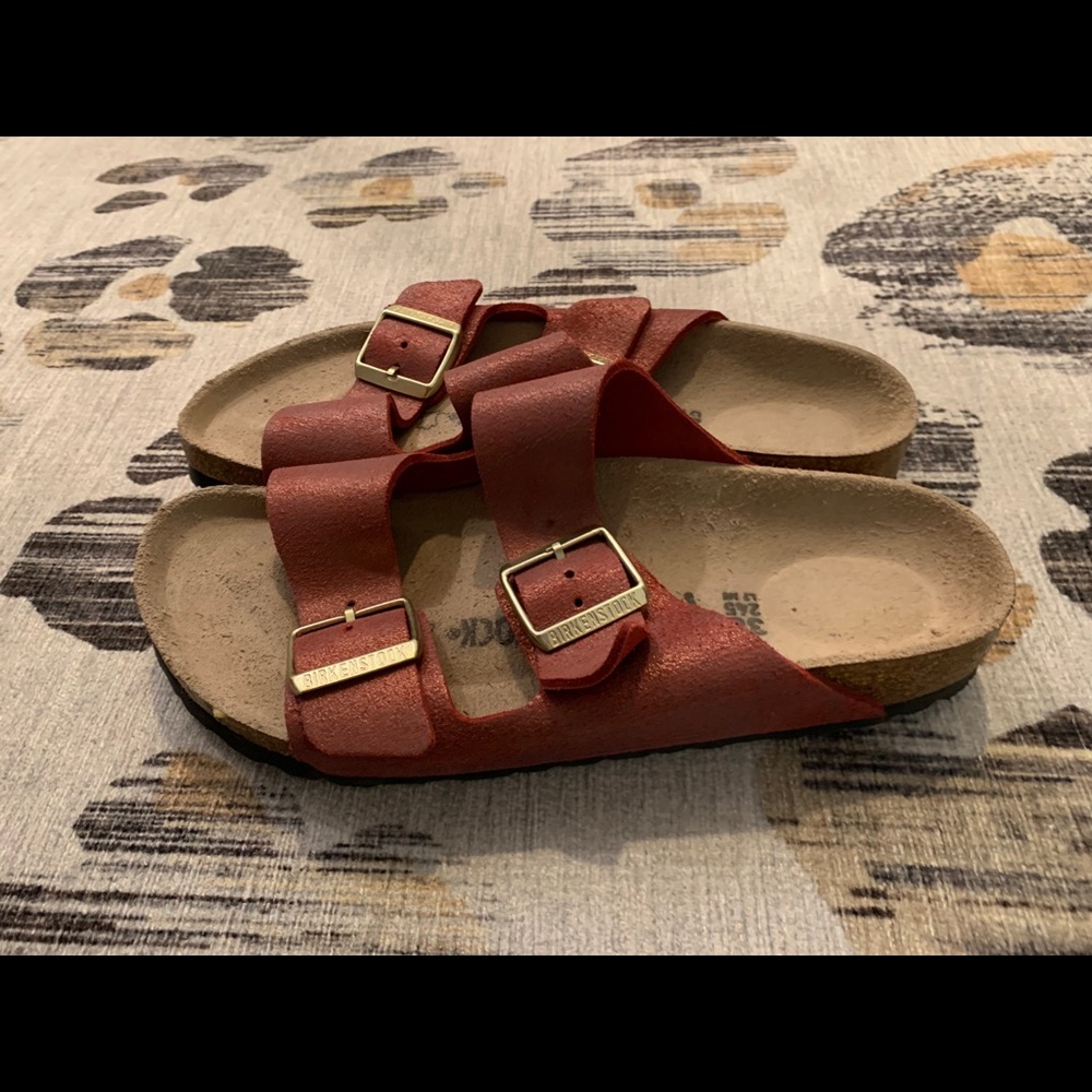 Birkenstock sandals.